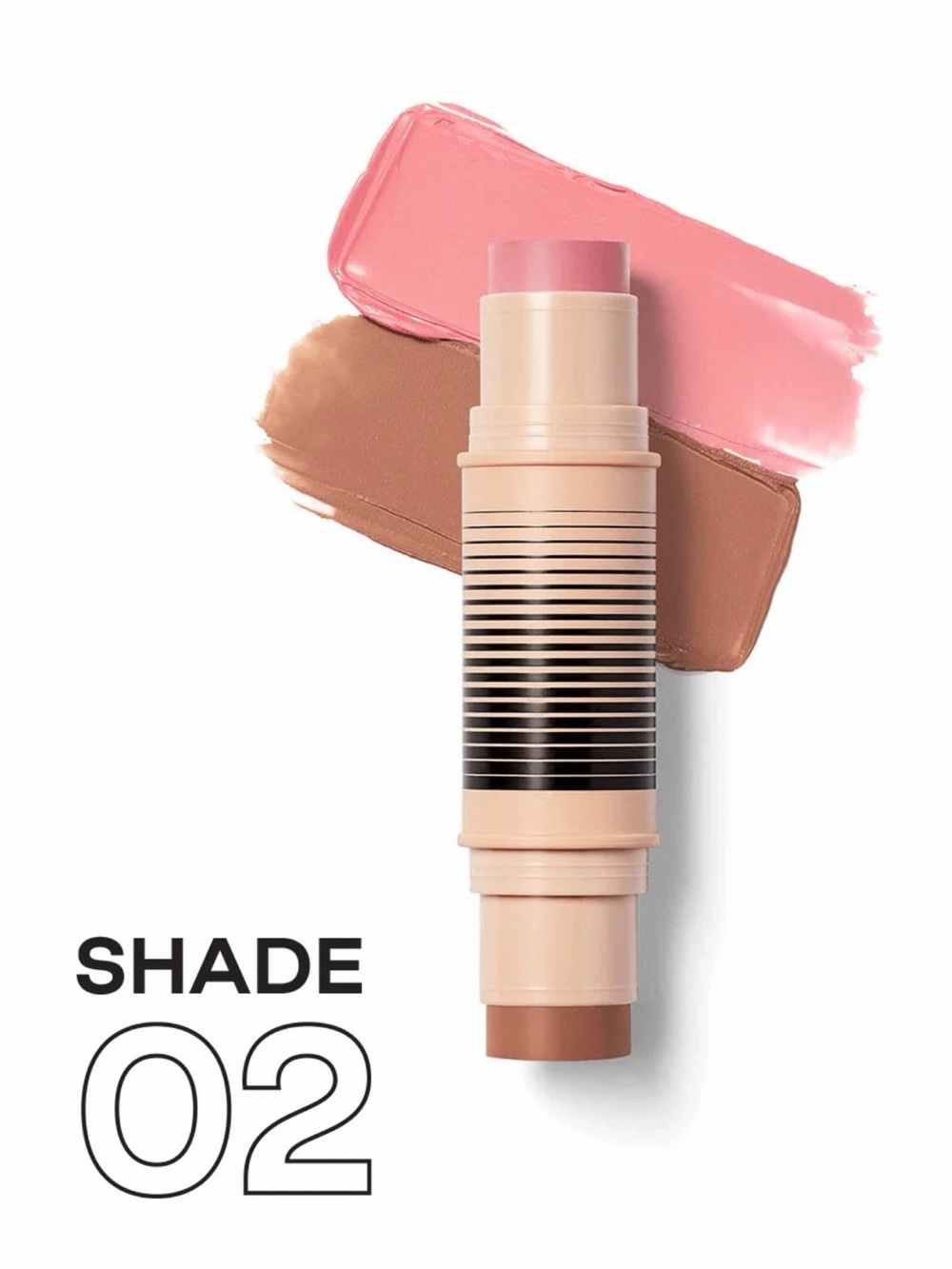 Cream Blush & Bronzer Stick - Shade 02 Pink & Brown DIBS